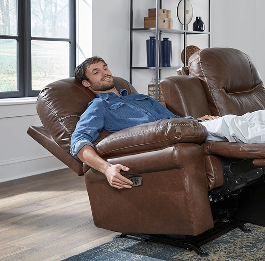 Power tilt clearance headrest recliner